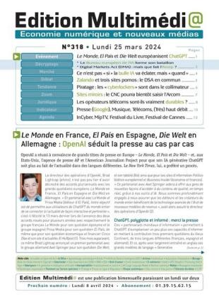 Edition Multimedia - 25 Mars 2024
