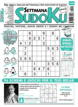 Settimana Sudoku - 18 Ottobre 2024