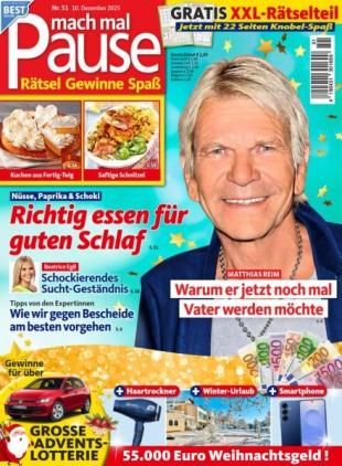 Mach mal Pause - 10 Dezember 2025