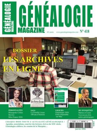 Genealogie - Janvier 2026