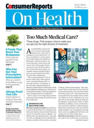 Consumer Reports on Health - April 2016
