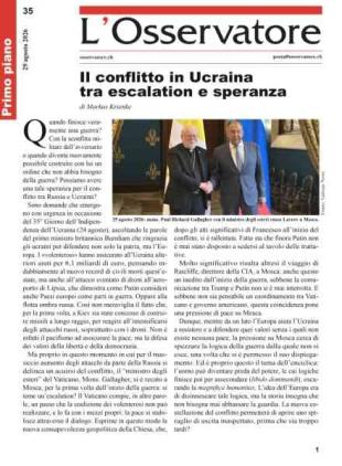 L'Osservatore - 29 Agosto 2026