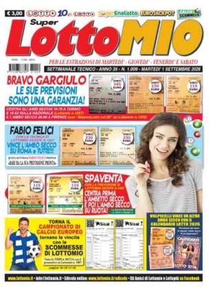 Lottomio del Giovedi - 1 Settembre 2026